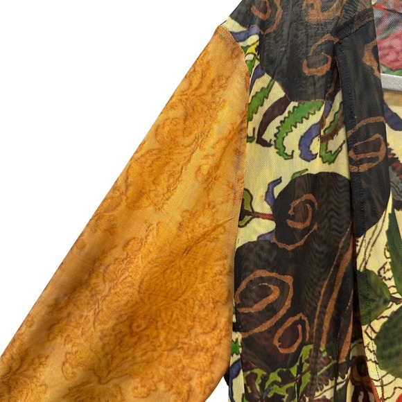 Desigual Mesh Floral Print Lightweight Open Front Jacket EU 44 US M-L - Picture 4 of 7